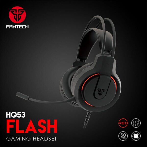 Fantech HQ53 Lightweight Gaming Headset | Lightweight Design With Red Accent Lighting 170 Ratings8 Answered Questions