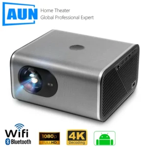 AUN A1 Android Projector Full HD 1920x1080 LED Cinema Home Theater 200inch 4k Video Projector Beamer Bluetooth WIFI MINI Smart TV