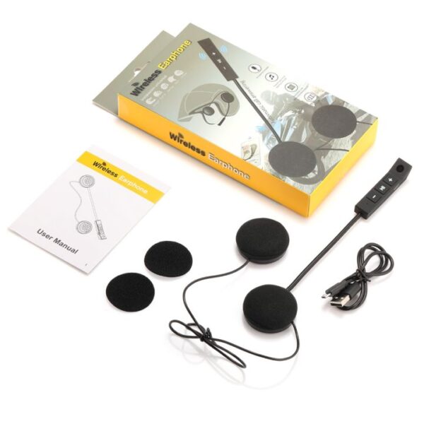 Helmet BT Headset, BT11 Motorcycle Helmet BT Headset Hands-Free Calling HiFi Headphone with Rechargeable Li-ion Battery