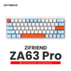 ZIFRIEND ZA63 PRO Mechanical Keyboard - 63 Keys, Hot-Swappable, RGB Backlit, Wired/Wireless 3 Mode Gaming Keyboard - Image 6