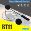 Helmet BT Headset, BT11 Motorcycle Helmet BT Headset Hands-Free Calling HiFi Headphone with Rechargeable Li-ion Battery - Image 3